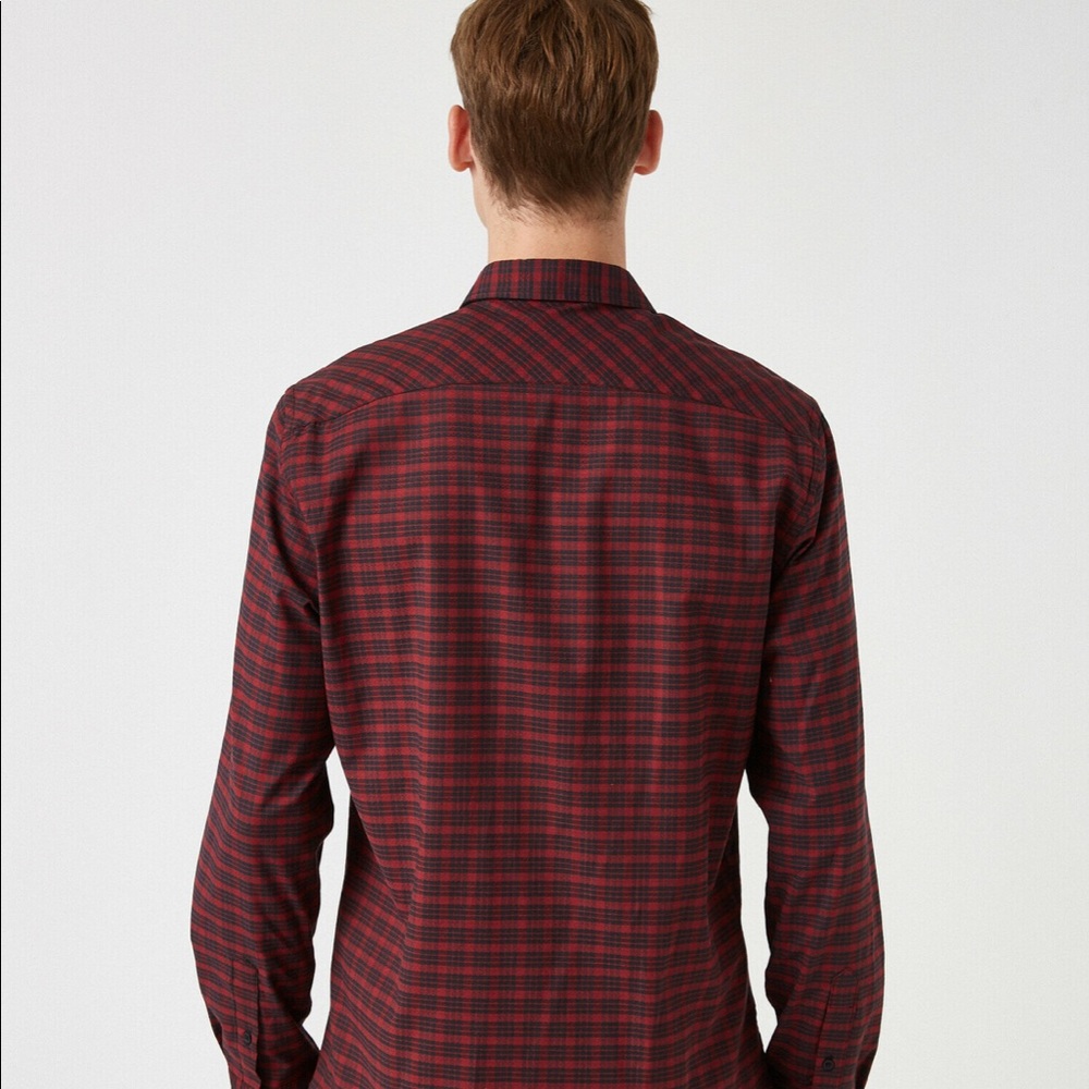 🩵100% Cotton Slimfit Flannel Shirt - Picture 3 of 10